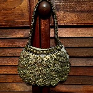 Mini Bougainvillea Golden Coin Purse - NWOT